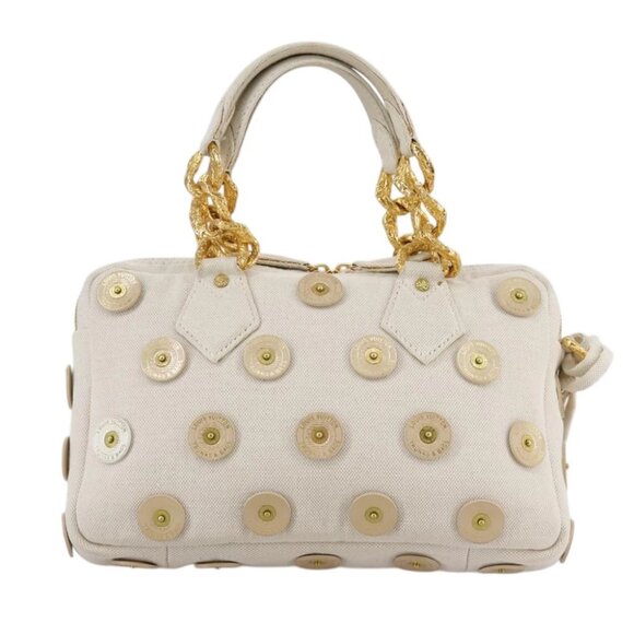 LOUIS VUITTON Tinkerbell Polka Dots Panama Bag Canvas White M95407 Auth 106959 - Picture 3 of 15